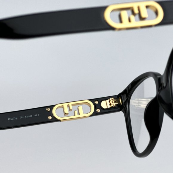 Fendi FE50026I 001 Eyeglasses Black Cat Eye Women FE 50026I - Picture 10 of 11